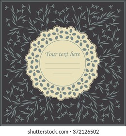 Elegant circle frame with flowers can be used for greeting card, wedding invitation, cover, baby shower and more creative designs.