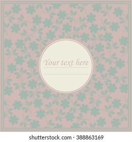 Elegant circle frame with flowers can be used for greeting card,  wedding invitation and more creative designs.