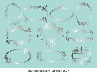 Elegant Circle Frame Vector set