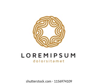 Elegant Circle Logo Template Design Vector, Emblem, Concept Design, Creative Symbol, Icon