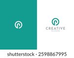 Elegant Circle P Initial Logo Design Concept with two Colors.