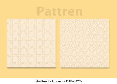 Elegant circle pattern. which is gold in color and fits in with any design. Seamless geometric pattern