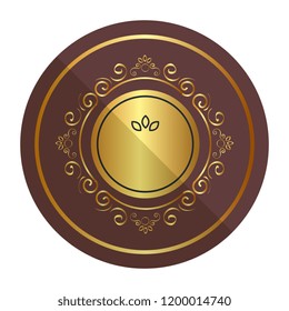 elegant circular golden frame