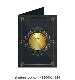 elegant circular golden frame
