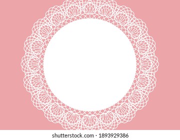 elegant circular lace Wedding background illustration. Retro, vintage design.