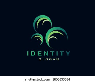Elegant circular logo design of planets or agricultural business