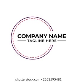 Modelo de design de logotipo circular elegante Uma identidade de marca moderna e minimalista para uma empresa com um slogan cativante