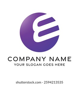 Elegant circular logo with letter E