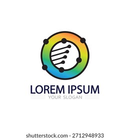 Elegante Circular O Monograma Design de logotipo com forma de anel mínima para a marca