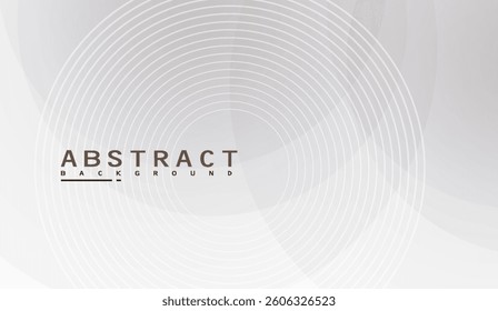 Elegant Circular Patterns on Light Gray Gradient Background: A Minimalist Graphic Design for Modern Aesthetics and Versatile Applications