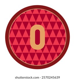 Elegant Circular Red Pattern with Deep Shades and Bold “o” Typography