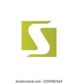 Elegant circular S and S logo template for brand personality in green color