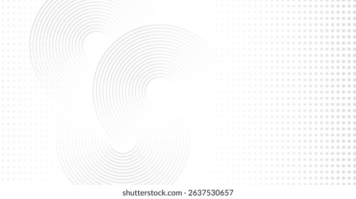Elegant Circular White Pattern with Halftone Gradient Background for Minimalist Designs and Subtle Texture Overlays, Perfect for Clean and Modern Aesthetic Projects