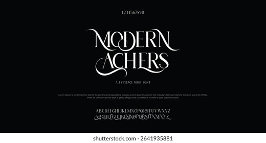 Elegant classic alphabet serif fonts decorative wedding retro concept. Typography Retro vintage alphabet letters fonts and number. vector illustration
