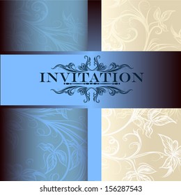 Elegant classic anniversary invitation or menu. Retro vector