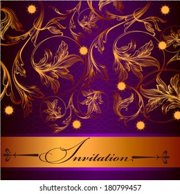 Elegant classic anniversary invitation or menu. Retro vector