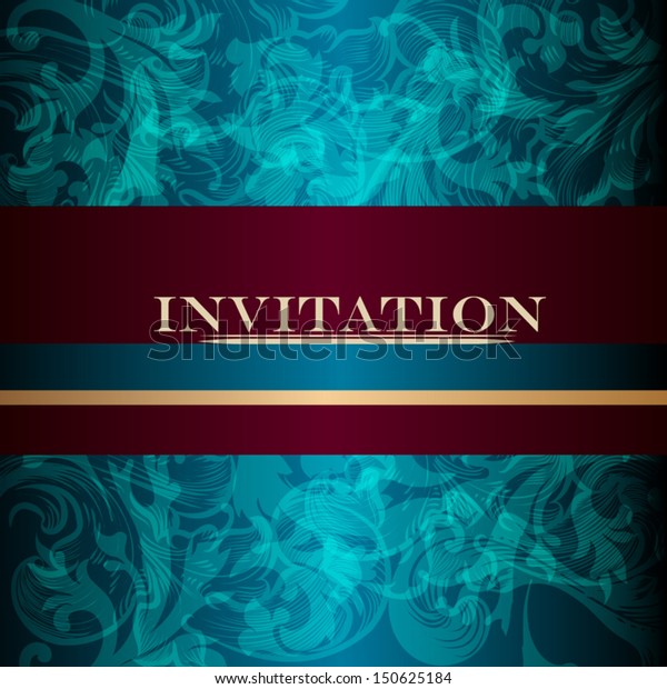 Elegant classic anniversary invitation or menu.
Retro vector