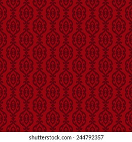Elegant classic baroque seamless pattern. Red and burgundy.