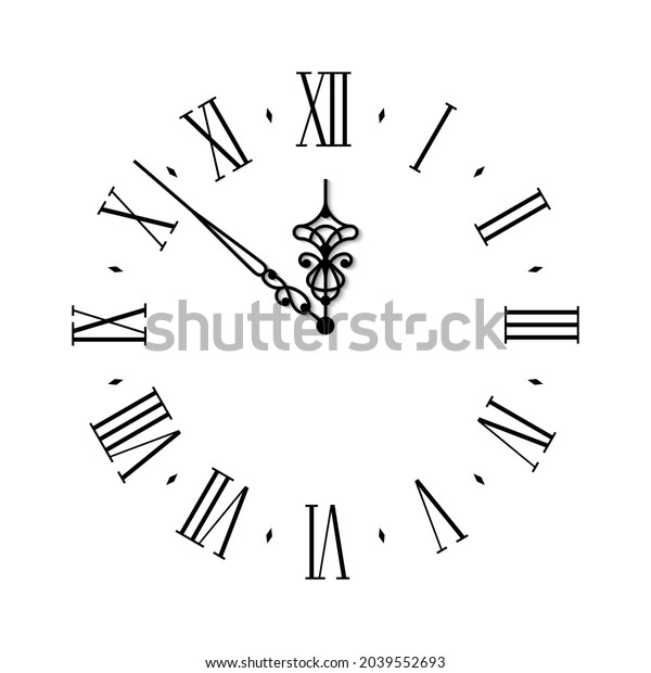 Elegant Classic Black Wall Clock Face Stock Vector (Royalty Free ...