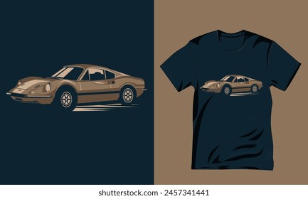 Elegant classic car with a soft touch of color