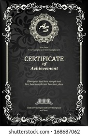 Elegant Classic Certificate achievement  Vintage frames   border  Easy to use  