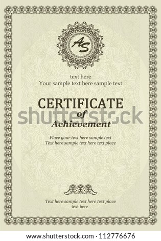 elegant classic certificate achievement vintage frames のベクター