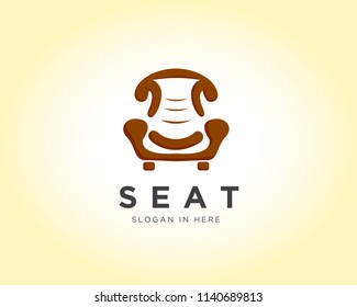 elegant Classic chair logo, furniture logo, seat logo,