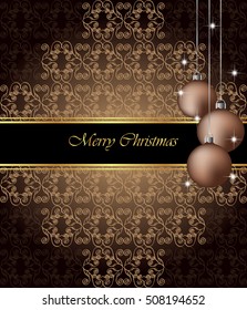 Elegant Classic Christmas Background. Idea for celebration or invitation flayer.