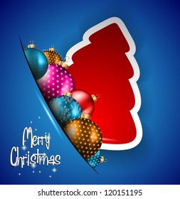 Elegant Classic Christmas flyer with half tree and high contrast baclground. Ideal for celebratiion or invitation flyers.