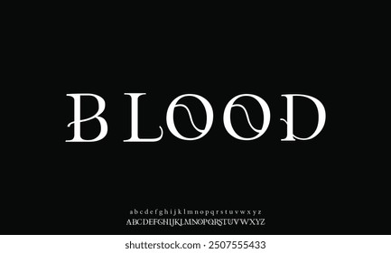 Elegant classic classy modern serif alphabet font typeface typography. Vector Illustrator editable.
