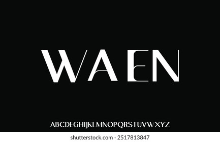 Elegant classic classy modern serif alphabet font typeface typography. Vector Illustrator editable.