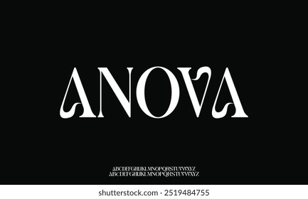 Elegant classic classy modern serif alphabet font typeface typography. Vector Illustrator editable.