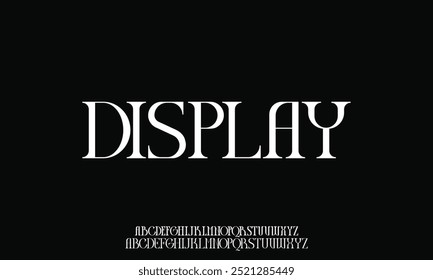 Elegant classic classy modern serif alphabet font typeface typography. Vector Illustrator editable.