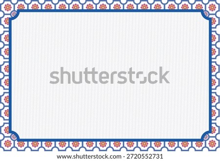 Elegant classic frame design ideal for certificates, diplomas, awards, and official documents. Features a sophisticated ornamental pattern perfect for legal and academic use.