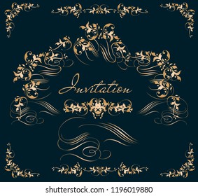 Elegant classic invitation card for design