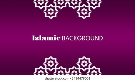 Elegant classic magenta traditional pattern. Ramadan greeting card, invitation, poster, banner, abstract background design template.