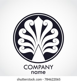 elegant classic ornament shape in circle / logo design
