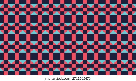 Un elegante y clásico patrón de Vector geométrico sin costuras, con una estrecha disposición de tablero de ajedrez diagonal o argyle de Formas de diamantes.
