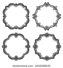 Elegant and Classic Vintage Decorative Floral Border Vector Collection
