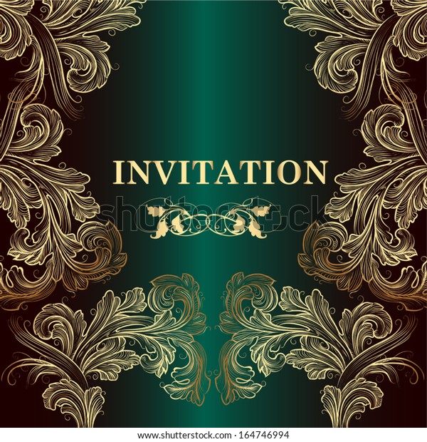 Elegant\
classic wedding invitation or menu. Retro\
vector