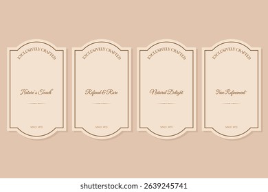 Elegant classical label set with typography
