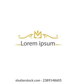 elegant and classy letter M monogram with law pillars element, luxury letter M logo template