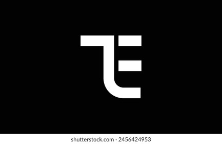 Elegant classy letter TE logo