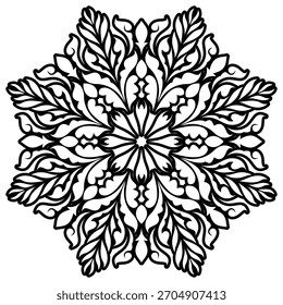 Elegante y elegante diseño de mandala para colorear libro, arte de mandala para adultos, adolescentes y niños libro para colorear