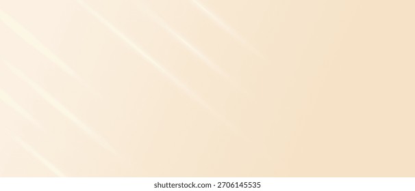 Fundo abstrato elegante e limpo com raios de luz diagonais macios e brilhantes em um gradiente laranja pálido quente. Perfeito para apresentações, banners e designs digitais.