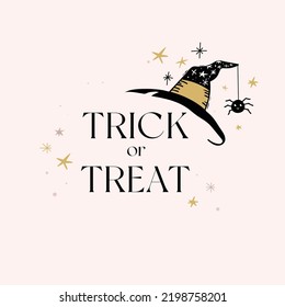 Elegant, clean black and pink Halloween cards, banner, social media post and print. 