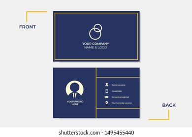 Elegant and Clean Business Card Template Design. Minimalist Style Design. Vector Illustration