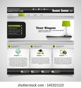 Elegant Clean Website template, Minimalistic colors style 