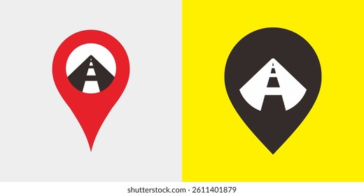 Elegant, clear, bold freeway location vector icon