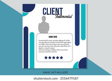 elegant client testimonial template design